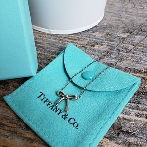 Tiffany & Co Bow Pendant Sterling Silver Necklace